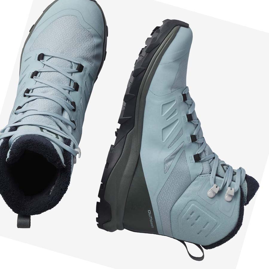 Botas de Invierno Salomon OUTBLAST THINSULATE™ CLIMASALOMON™ WATERPROOF Mujer Azules | MX 2612AHK